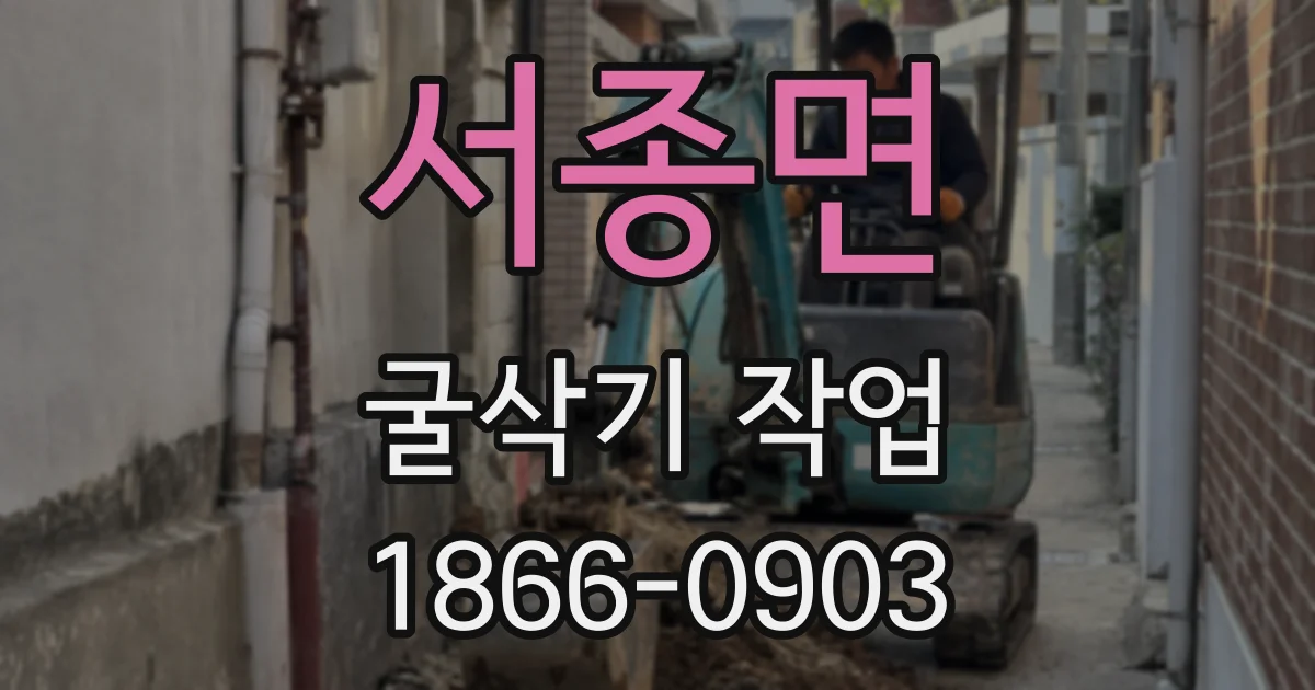 서종면 굴삭기 작업