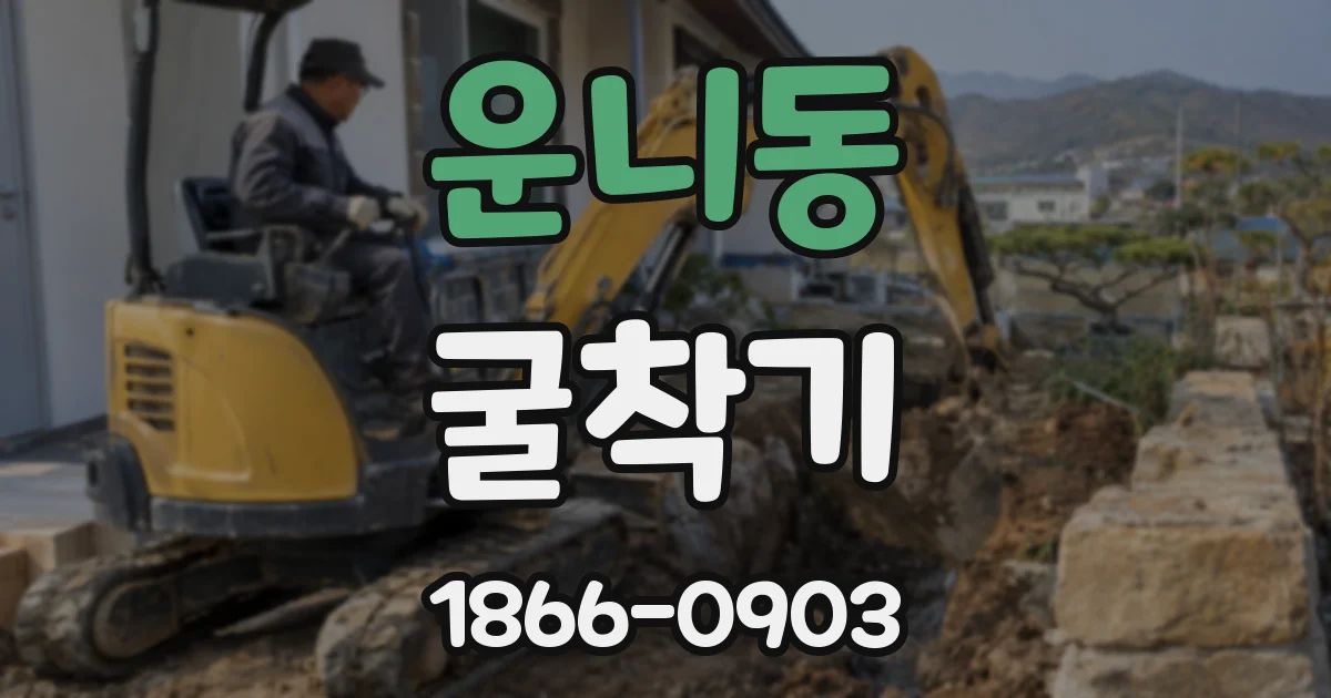 운니동 굴착기