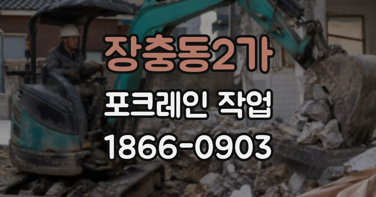 장충동2가 포크레인 작업