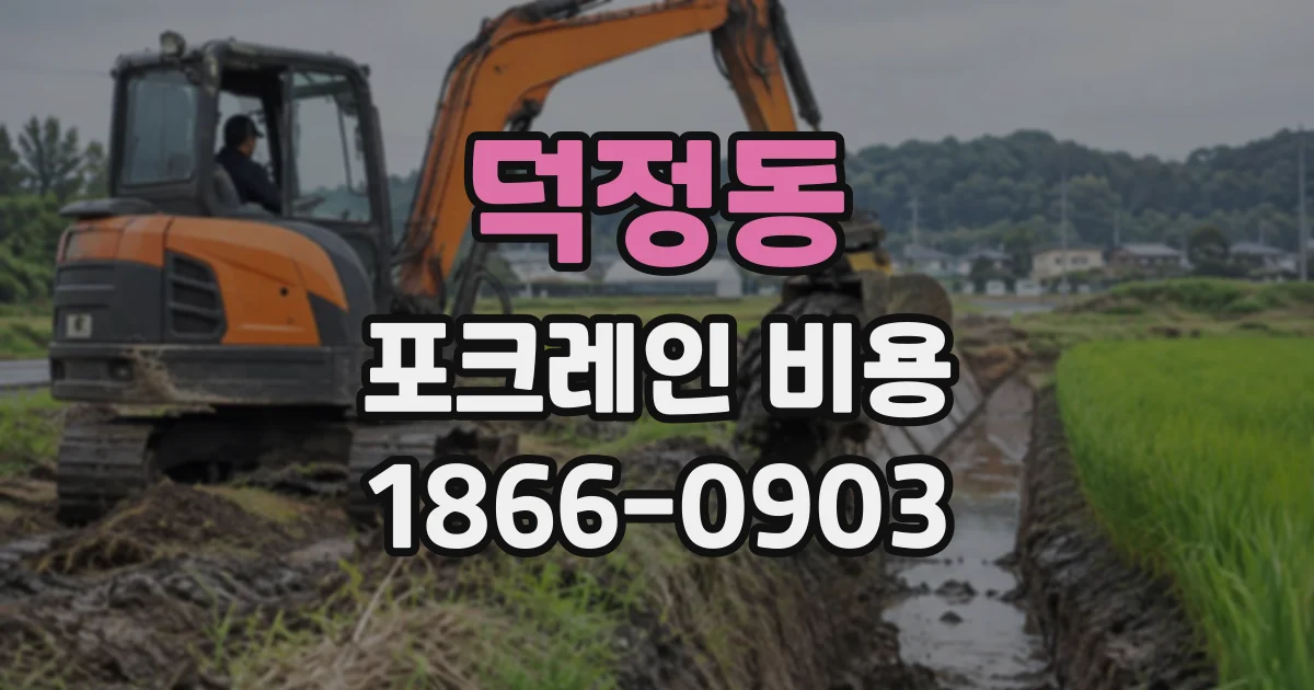 덕정동 포크레인비용