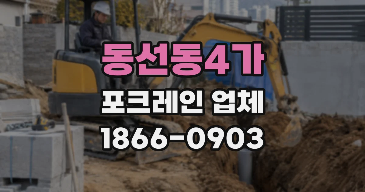 동선동4가 포크레인 업체