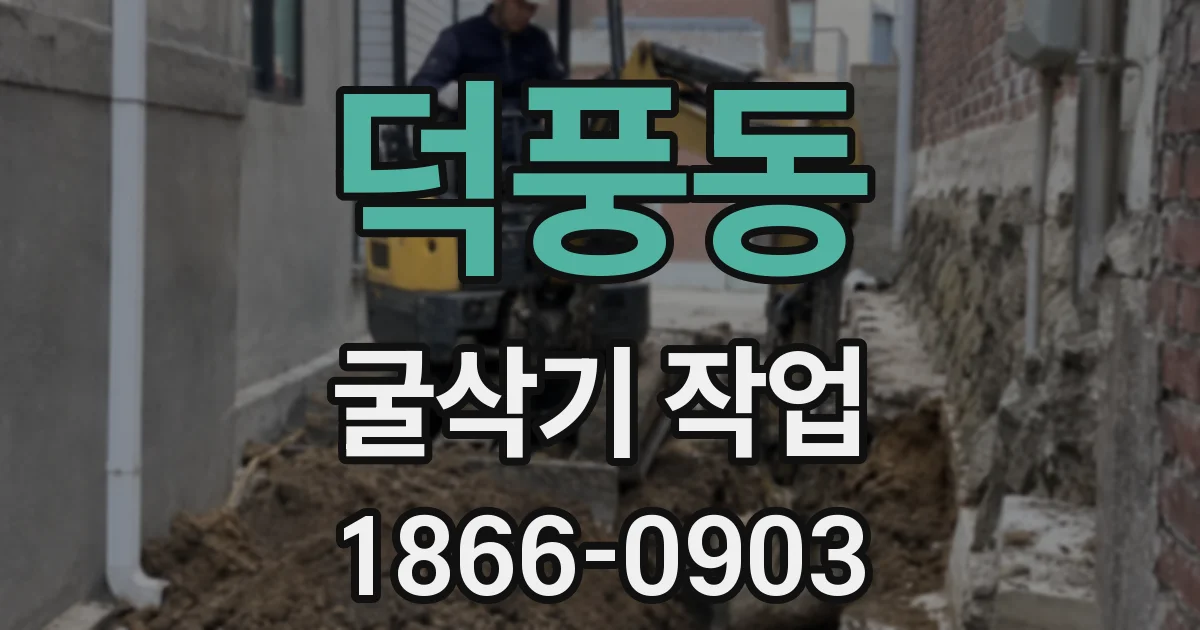 덕풍동 굴삭기 작업