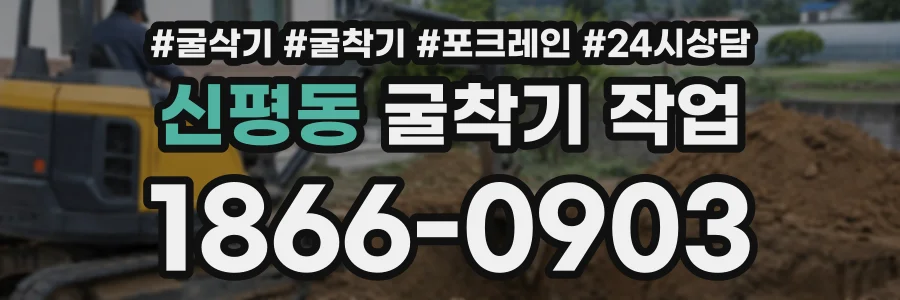 신평동 굴착기작업 상담 전화 1866-0903