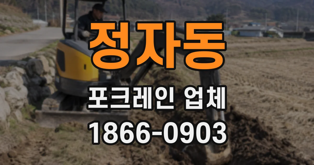 정자동 포크레인 업체