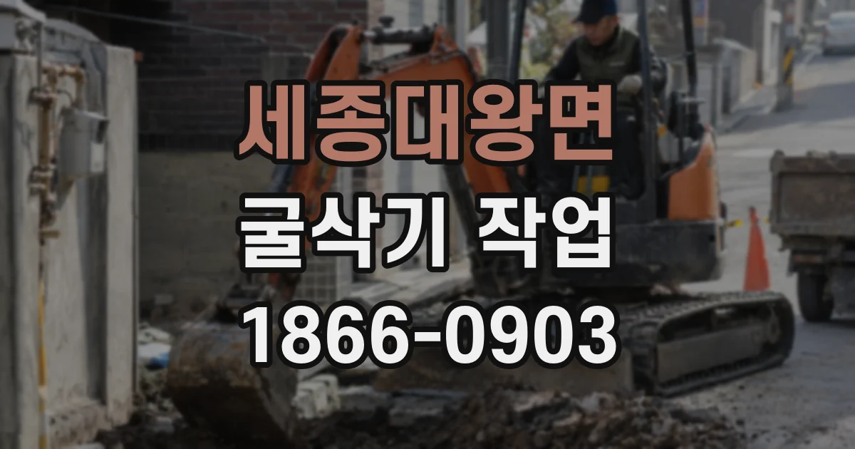 세종대왕면 굴삭기 작업
