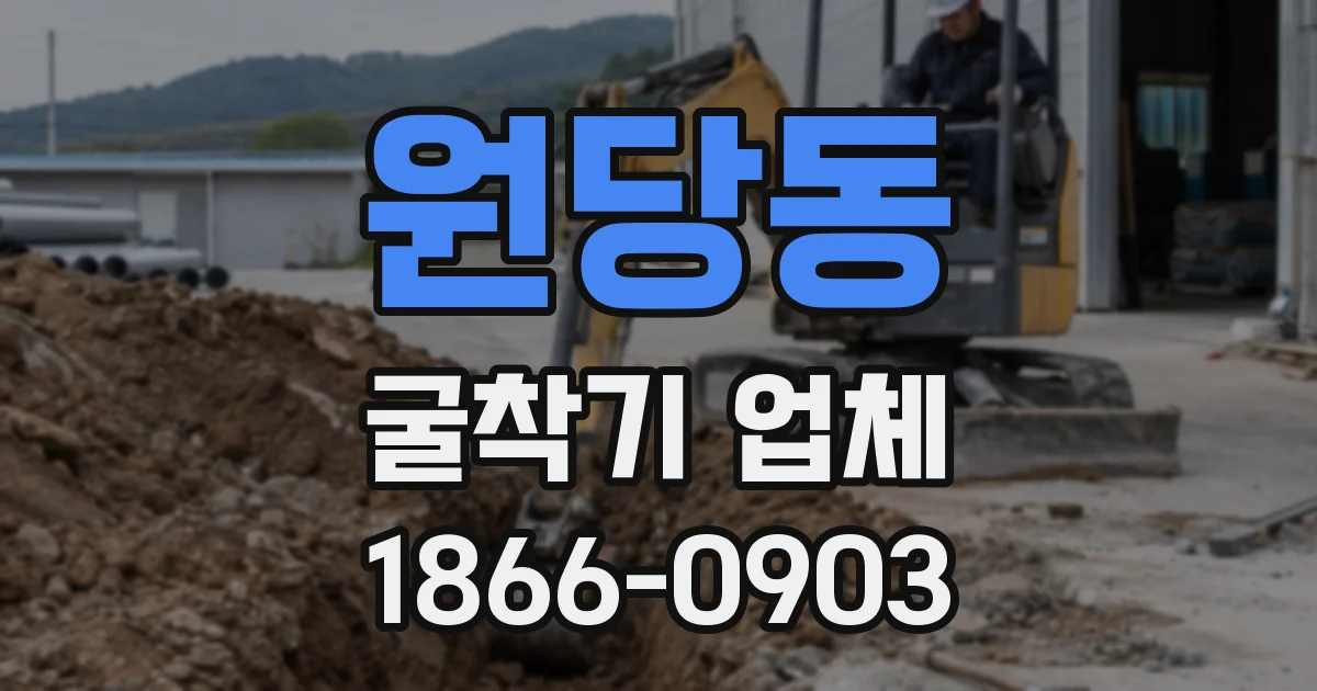 원당동 굴착기 업체