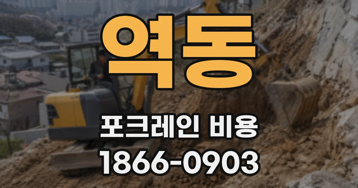 역동 포크레인 비용