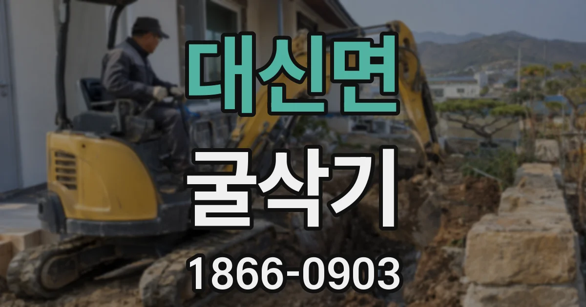 대신면 굴삭기