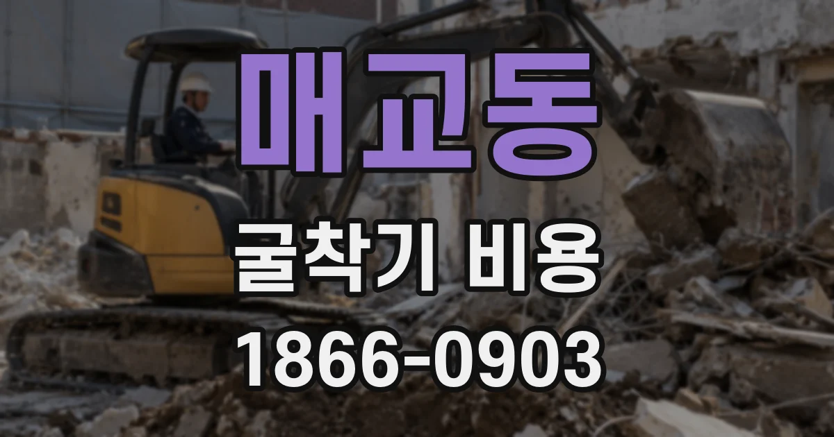 매교동 굴착기 비용