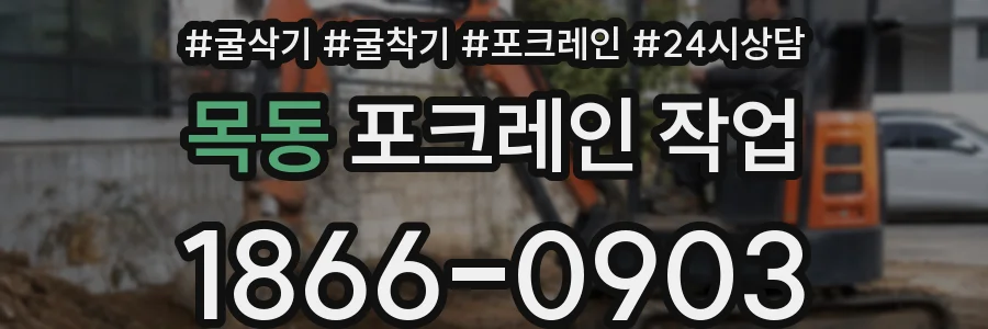 목동 포크레인 작업