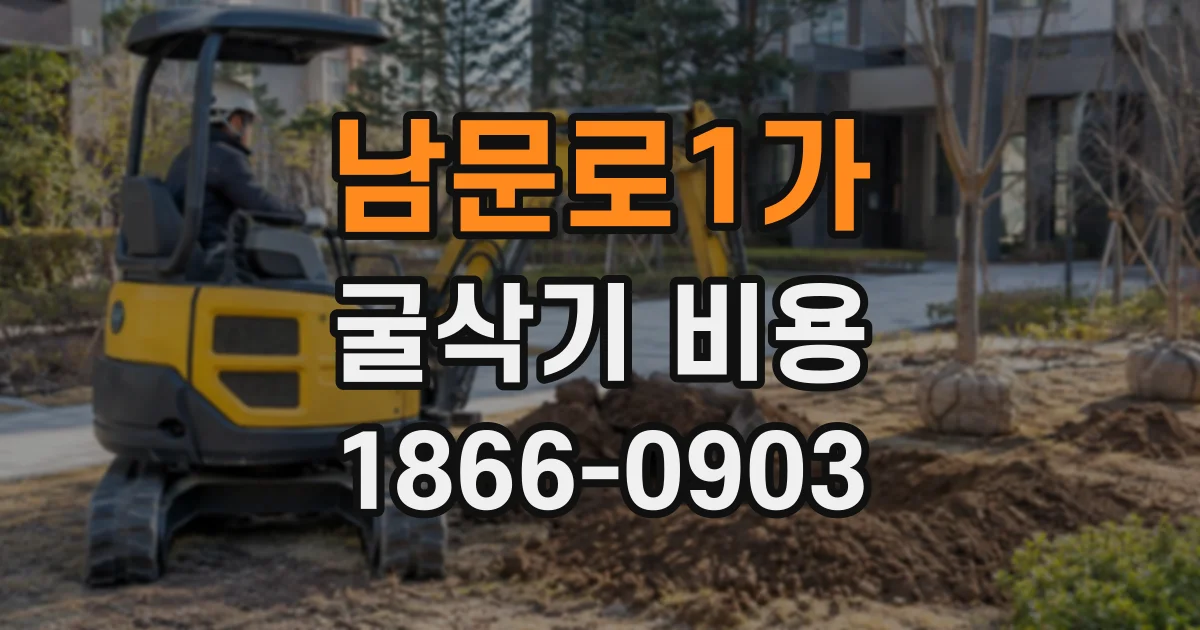 남문로1가 굴삭기비용