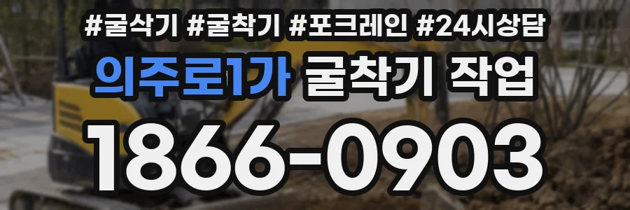 의주로1가 굴착기 작업