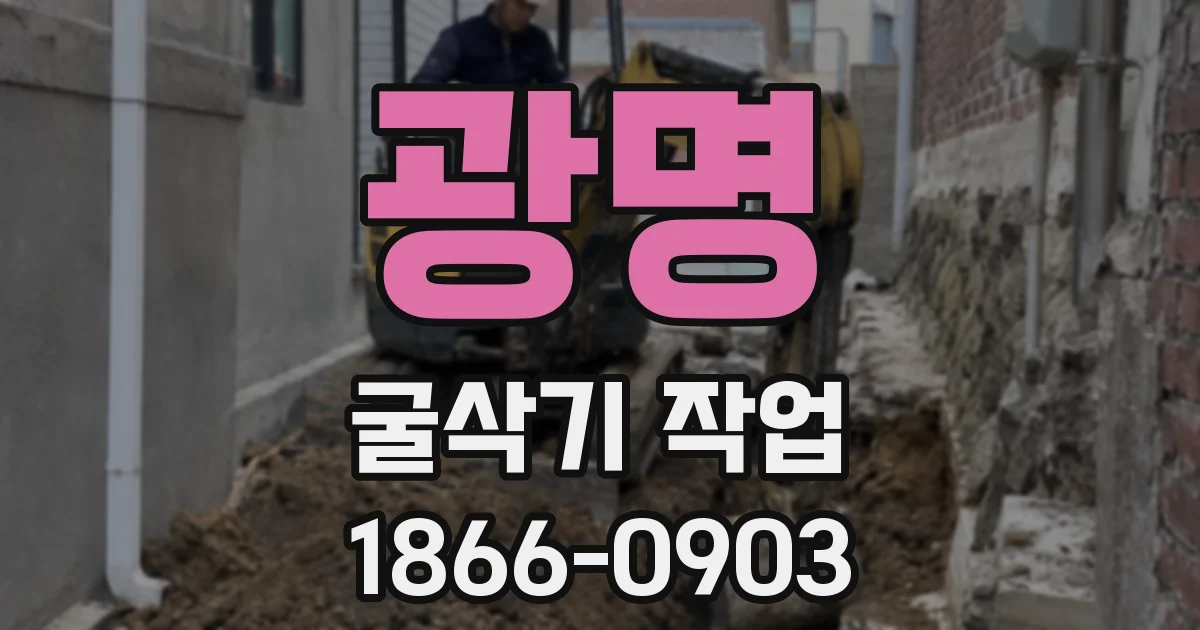 광명 굴삭기 작업