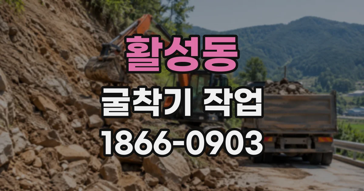 활성동 굴착기작업