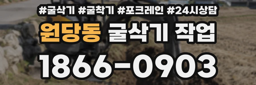 원당동 굴삭기 작업