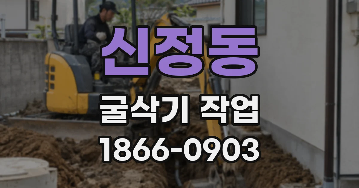 신정동 굴삭기 작업