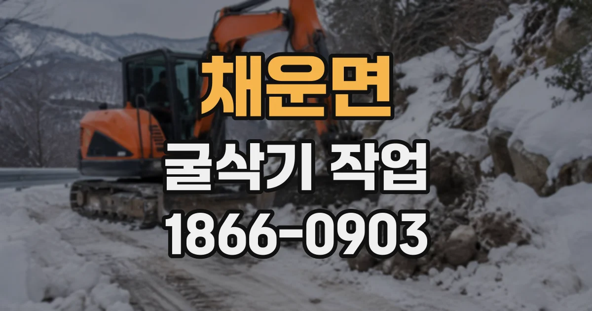 채운면 굴삭기작업