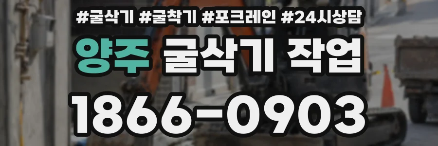 양주 굴삭기 작업