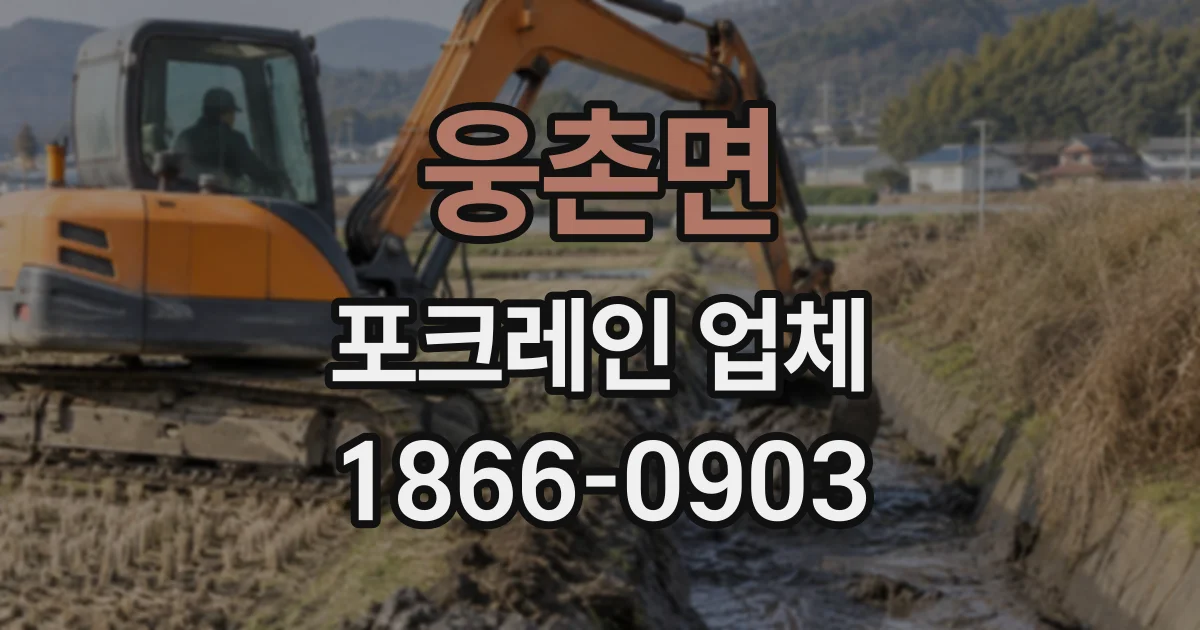 웅촌면 포크레인업체