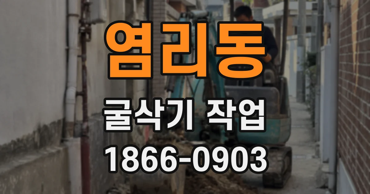 염리동 굴삭기 작업