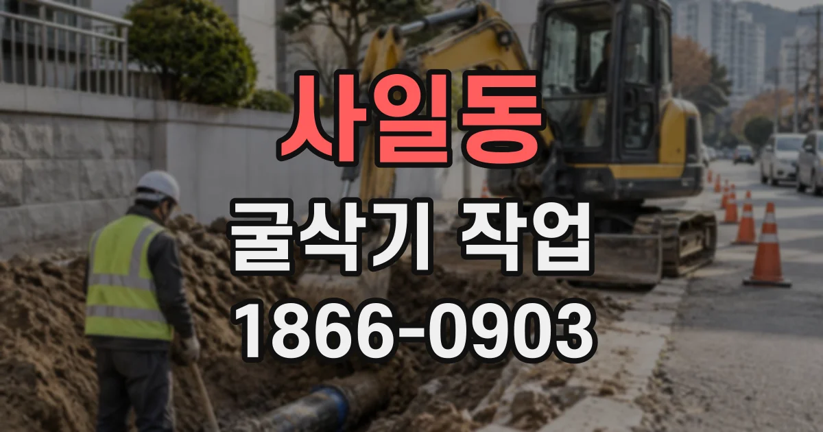 사일동 굴삭기작업