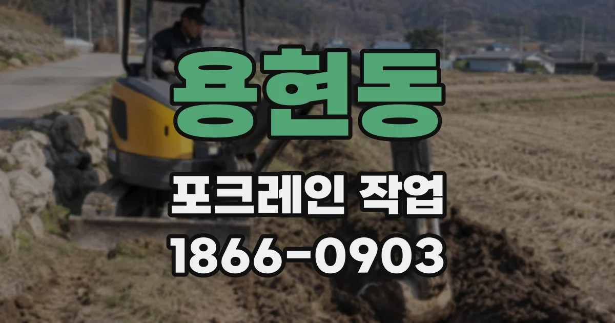 용현동 포크레인 작업