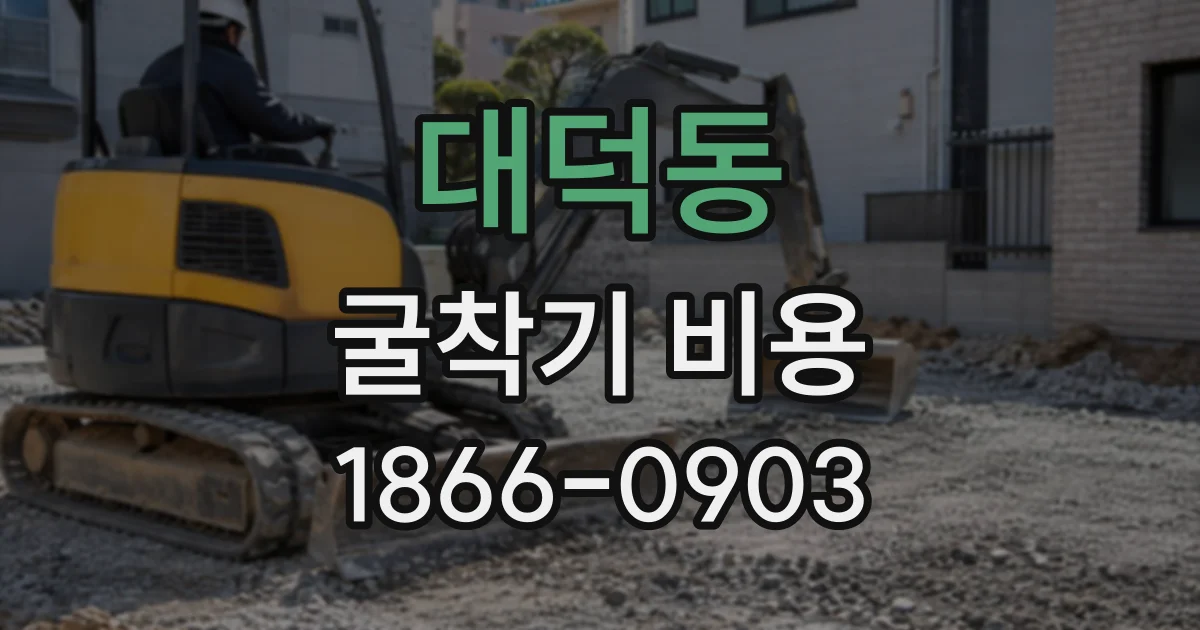 대덕동 굴착기비용