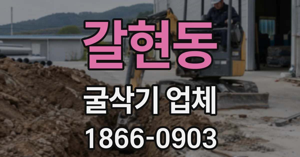 갈현동 굴삭기 업체