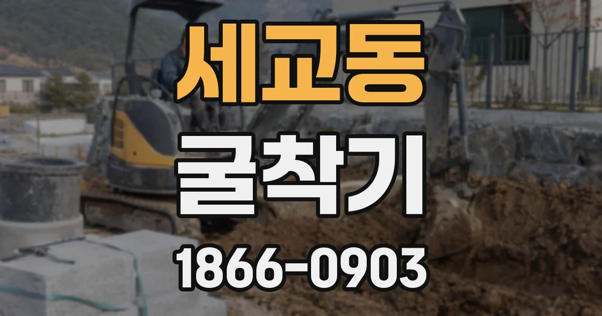 세교동 굴착기