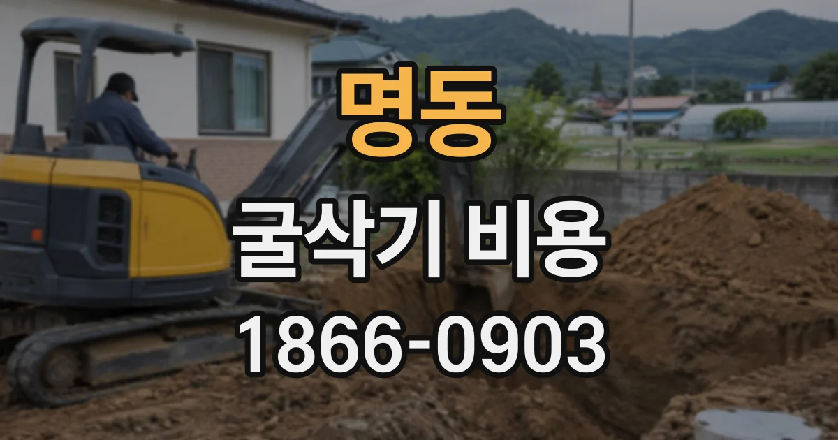 명동 굴삭기비용