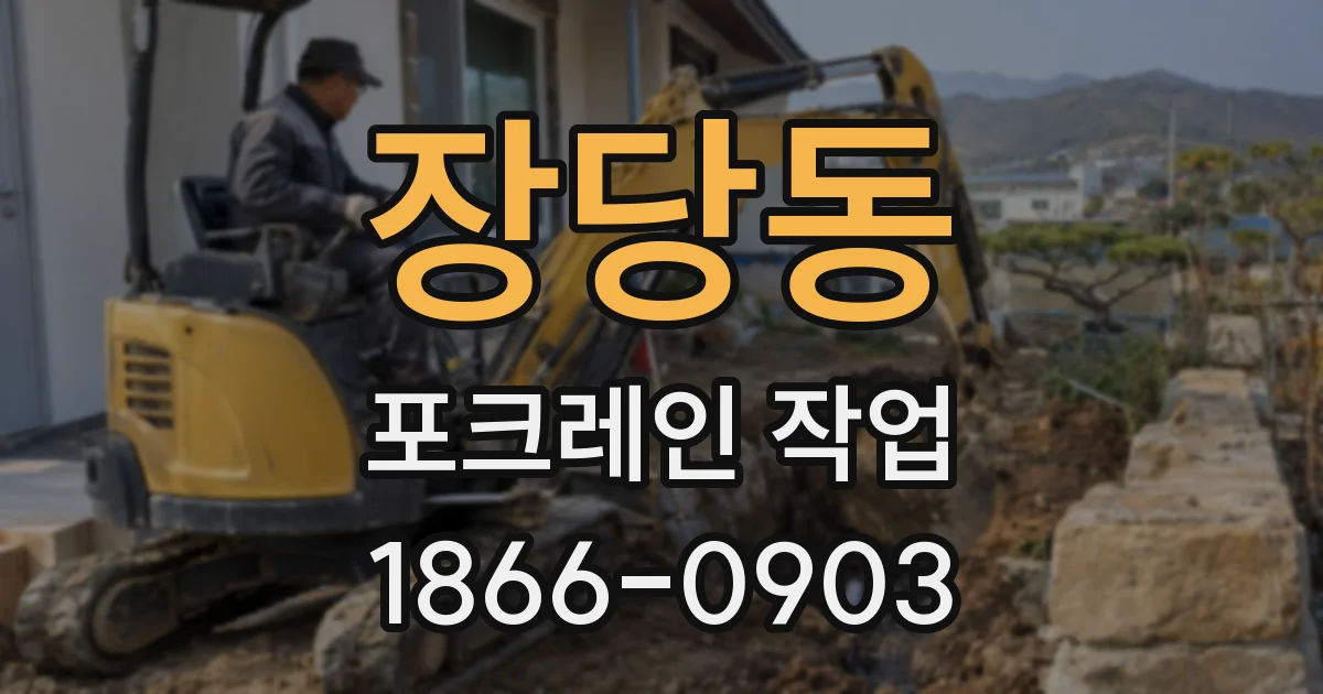 장당동 포크레인 작업