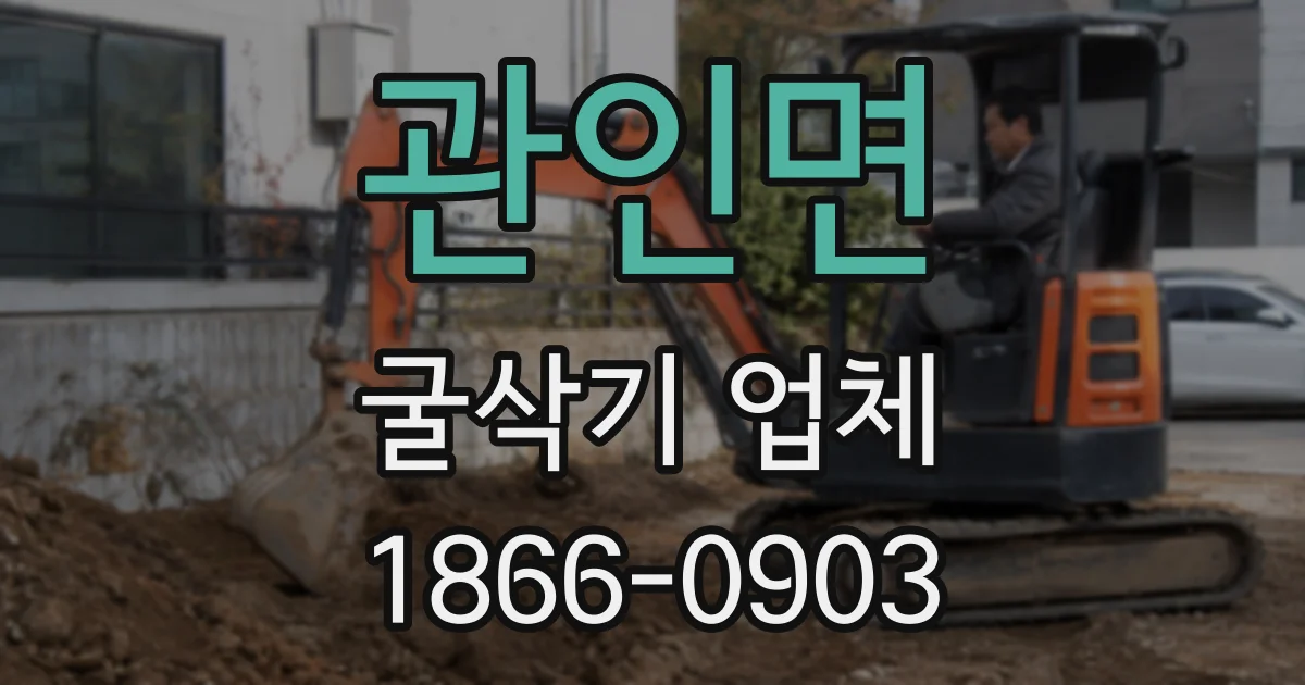 관인면 굴삭기 업체