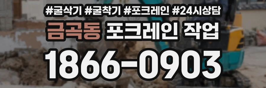 금곡동 포크레인 작업