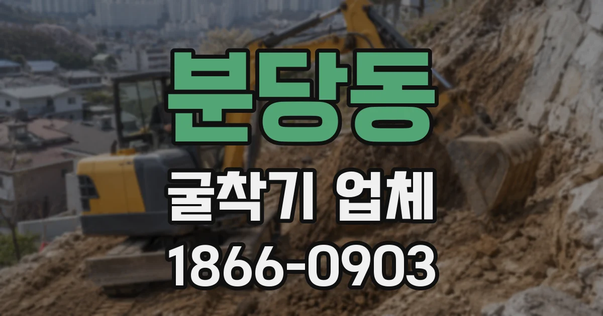 분당동 굴착기 업체