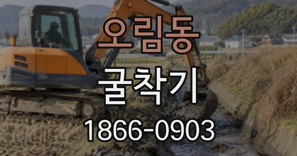 오림동 굴착기