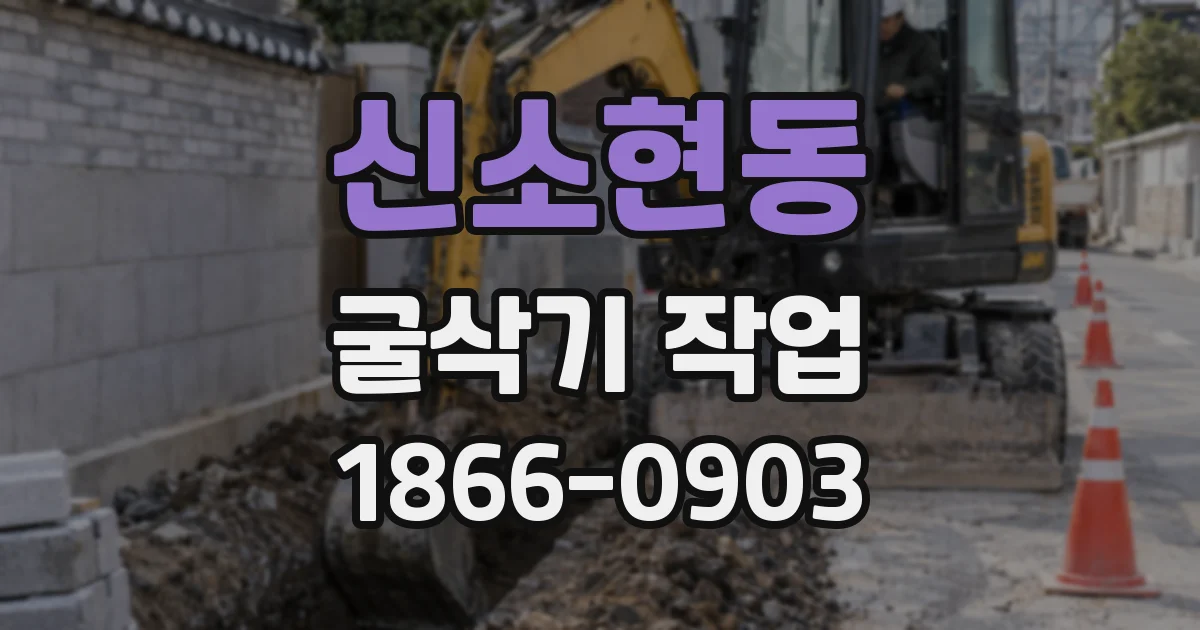 신소현동 굴삭기 작업