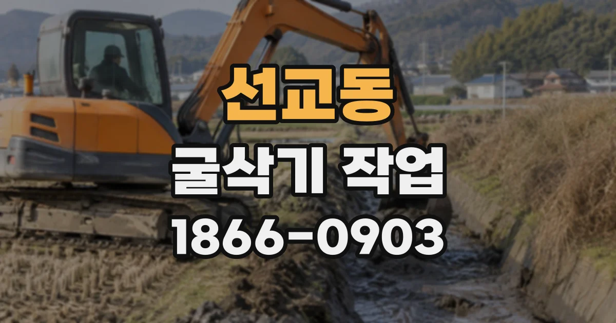 선교동 굴삭기작업