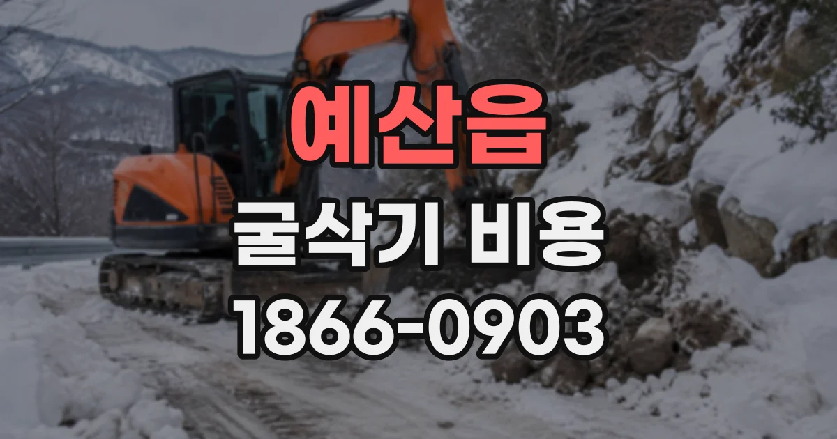 예산읍 굴삭기비용