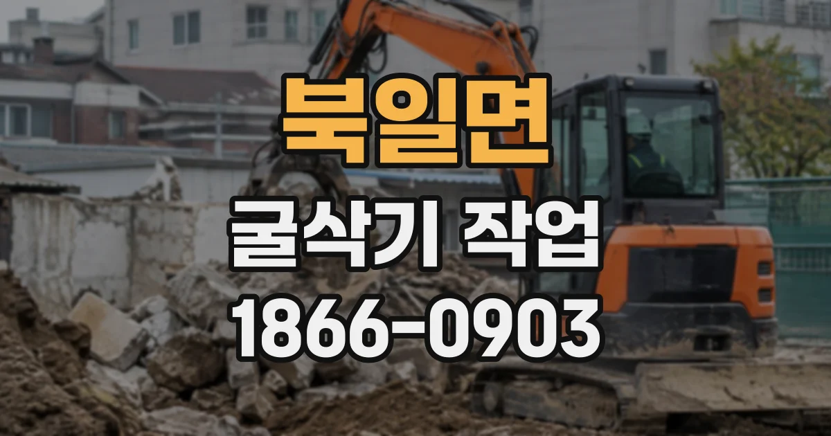 북일면 굴삭기작업