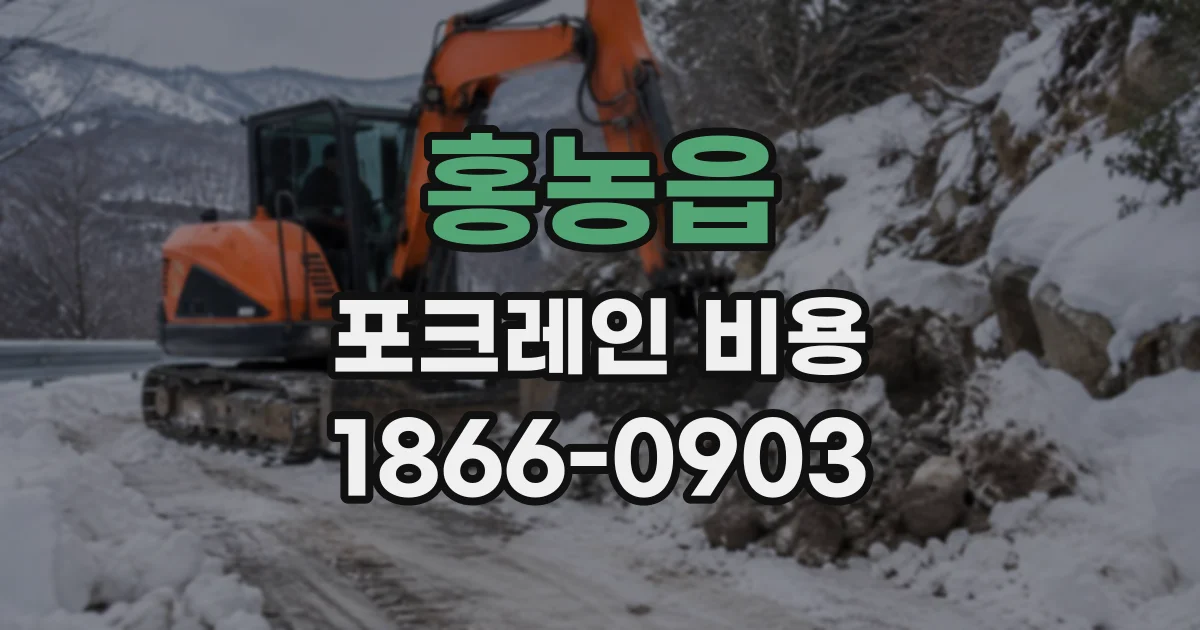 홍농읍 포크레인비용