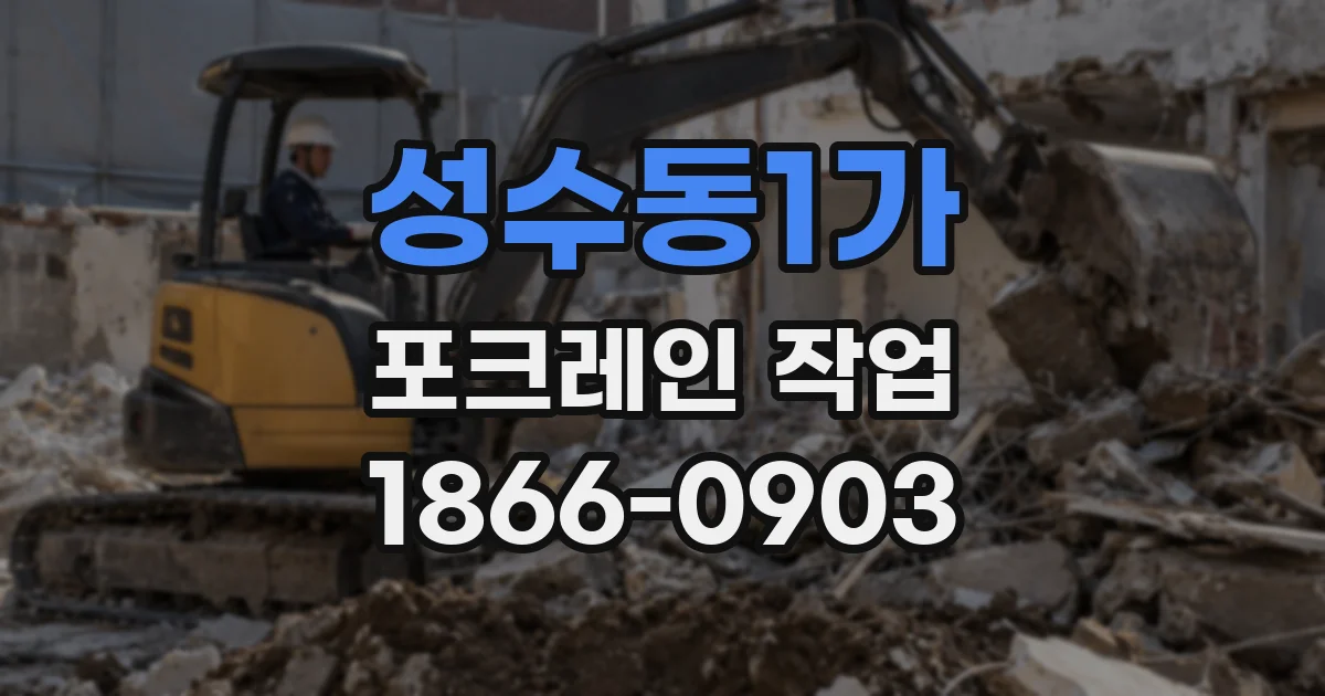 성수동1가 포크레인 작업