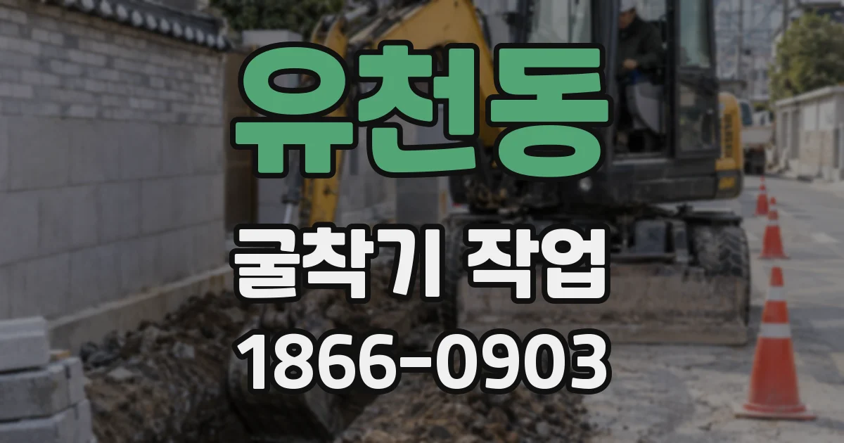 유천동 굴착기 작업