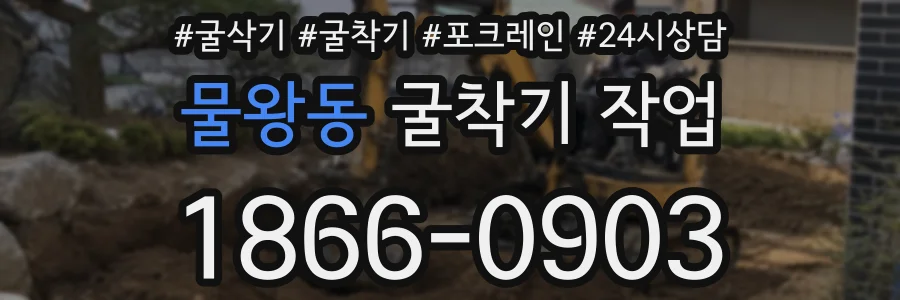 물왕동 굴착기 작업