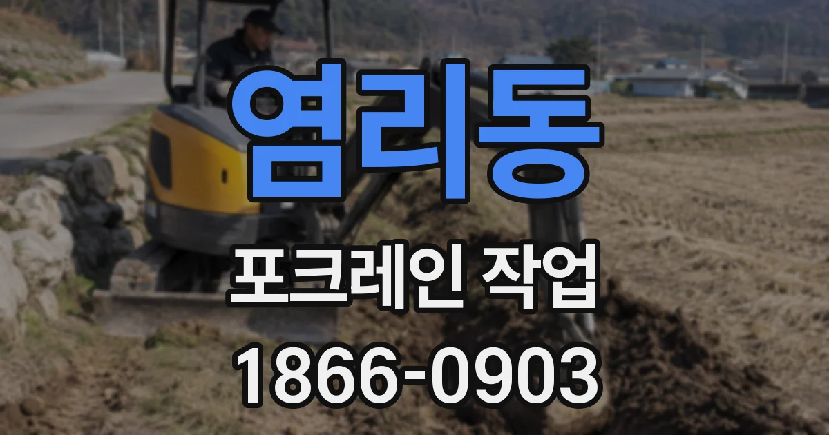 염리동 포크레인 작업
