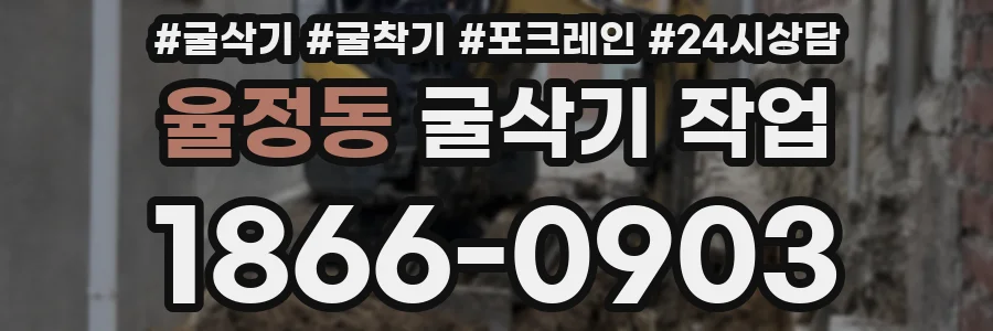 율정동 굴삭기 작업