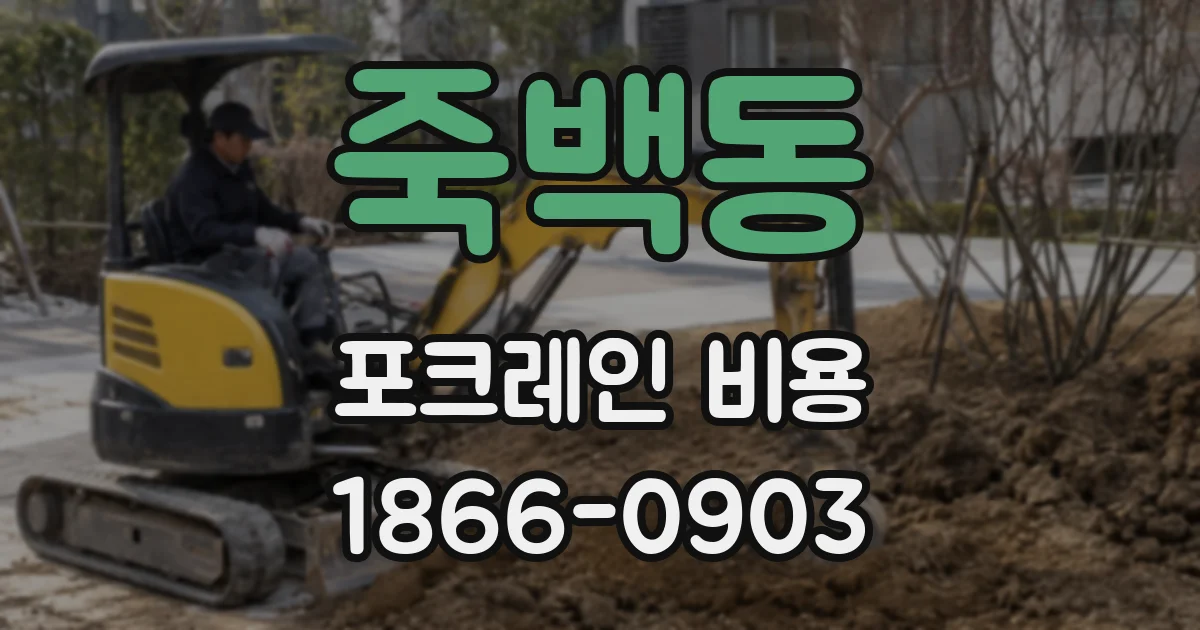 죽백동 포크레인 비용