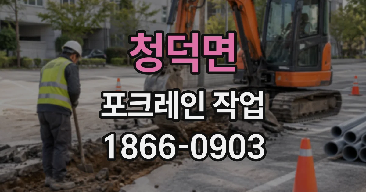 청덕면 포크레인작업