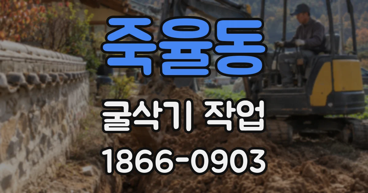 죽율동 굴삭기 작업