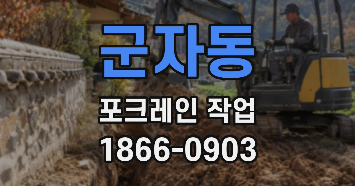 군자동 포크레인 작업