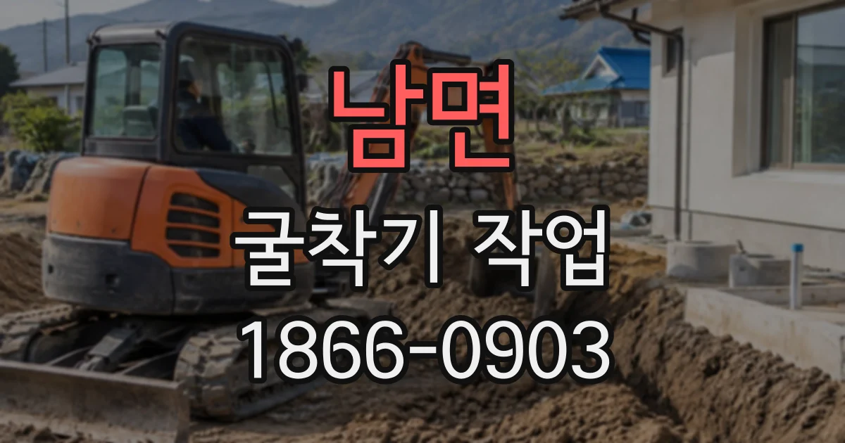남면 굴착기작업